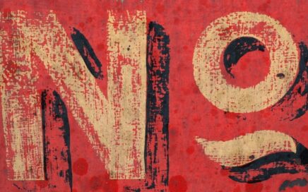 painting of the word no on the wall